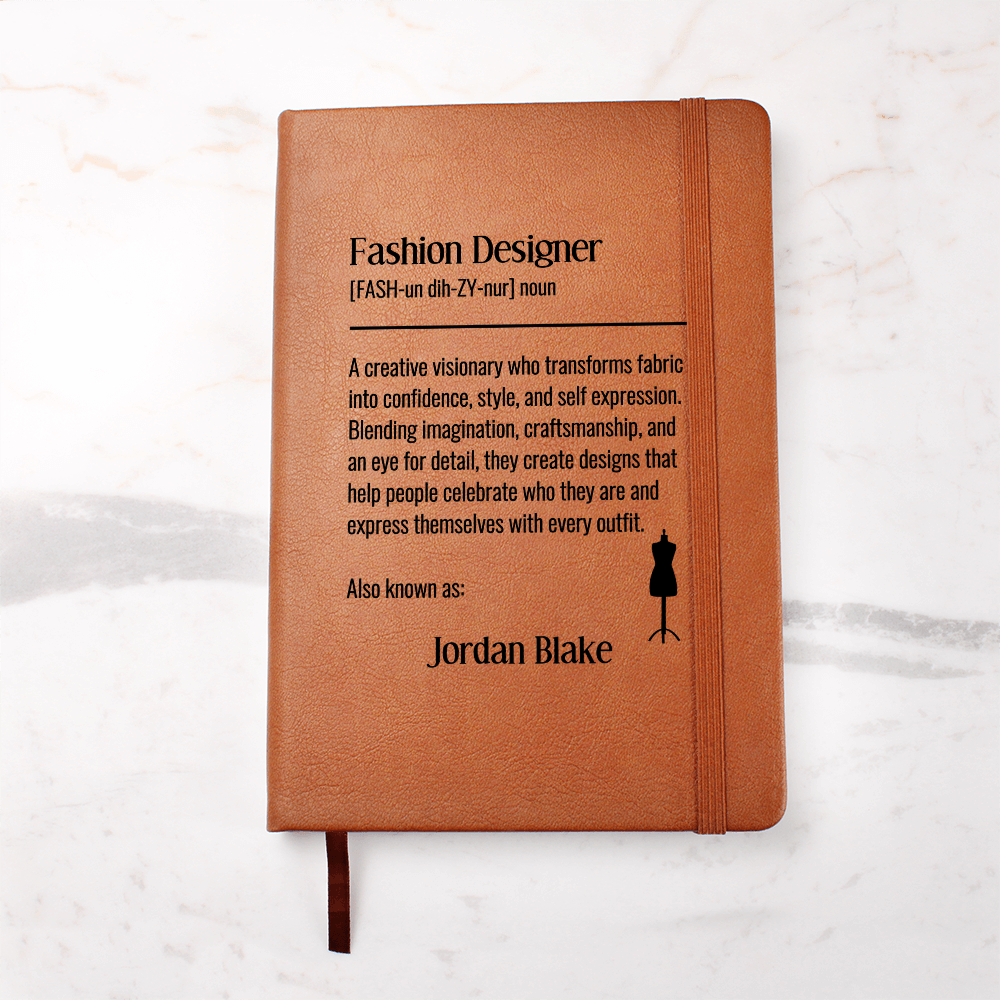 Personalized Fashion Designer Journal