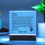 Personalized Lineman Definition Lighted Plaque With Color LED Lighting