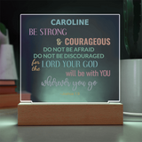Be Strong And Courageous Personalized Joshua 1:9 Plaque