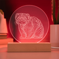 Pallas Cat Engraved Acrylic Lighted Plaque