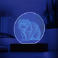Pallas Cat Engraved Acrylic Lighted Plaque
