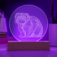 Pallas Cat Engraved Acrylic Lighted Plaque