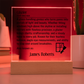 Personalized Glazier Definition Lighted Plaque With Color LED Lighting