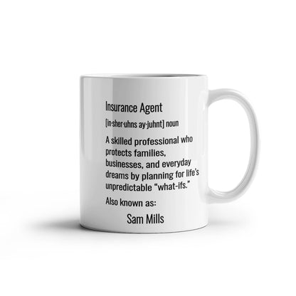 Personalized Insurance Agent Dictionary Definition Mug
