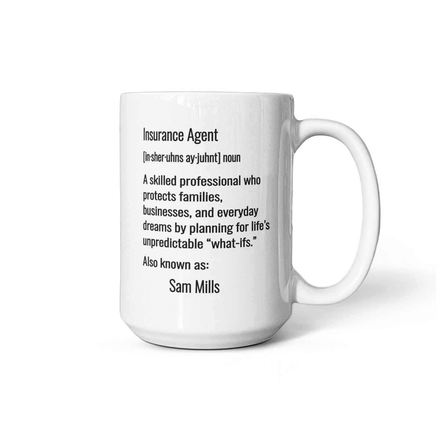Personalized Insurance Agent Dictionary Definition Mug