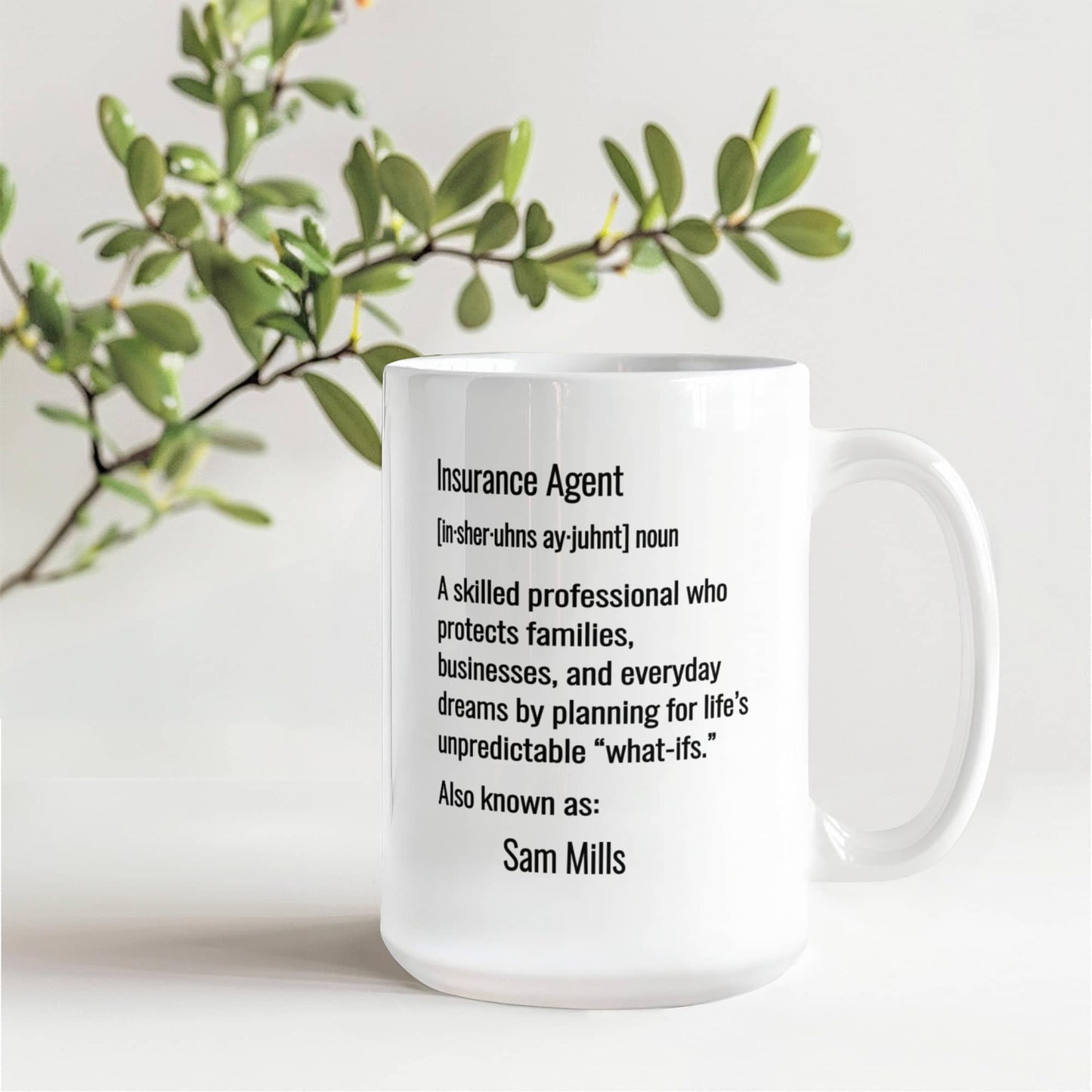 Personalized Insurance Agent Dictionary Definition Mug