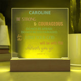 Be Strong And Courageous Personalized Joshua 1:9 Plaque