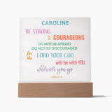 Be Strong And Courageous Personalized Joshua 1:9 Plaque