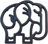 Cara's Casa Elephant Trivet Cast Iron 6.6 x 6.1 Inches