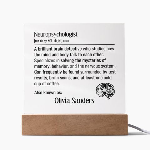Personalized Neuropsychologist Plaque