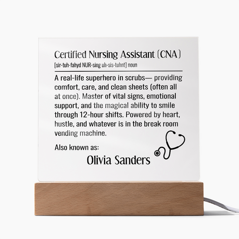 Personalized Nursing Assistant Plaque