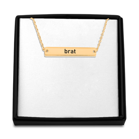 Brat Horizontal Bar Necklace