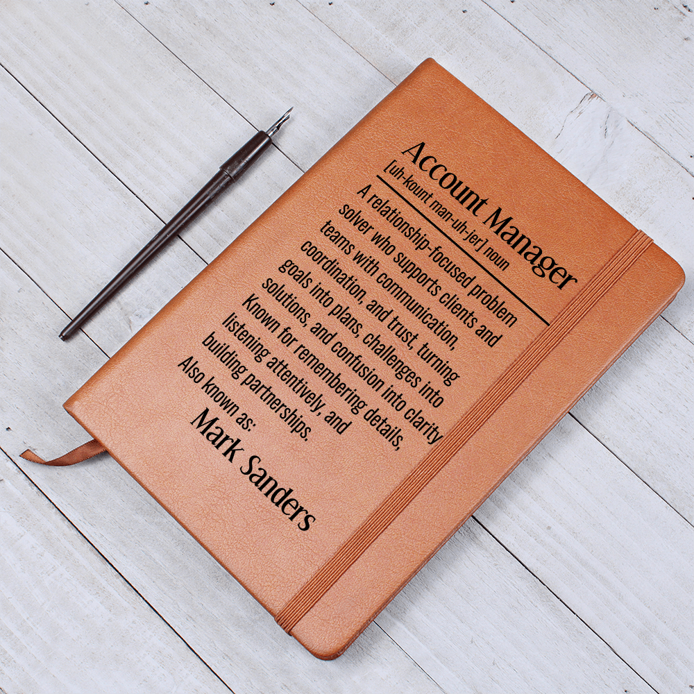 Customized Account Manager Journal With Name