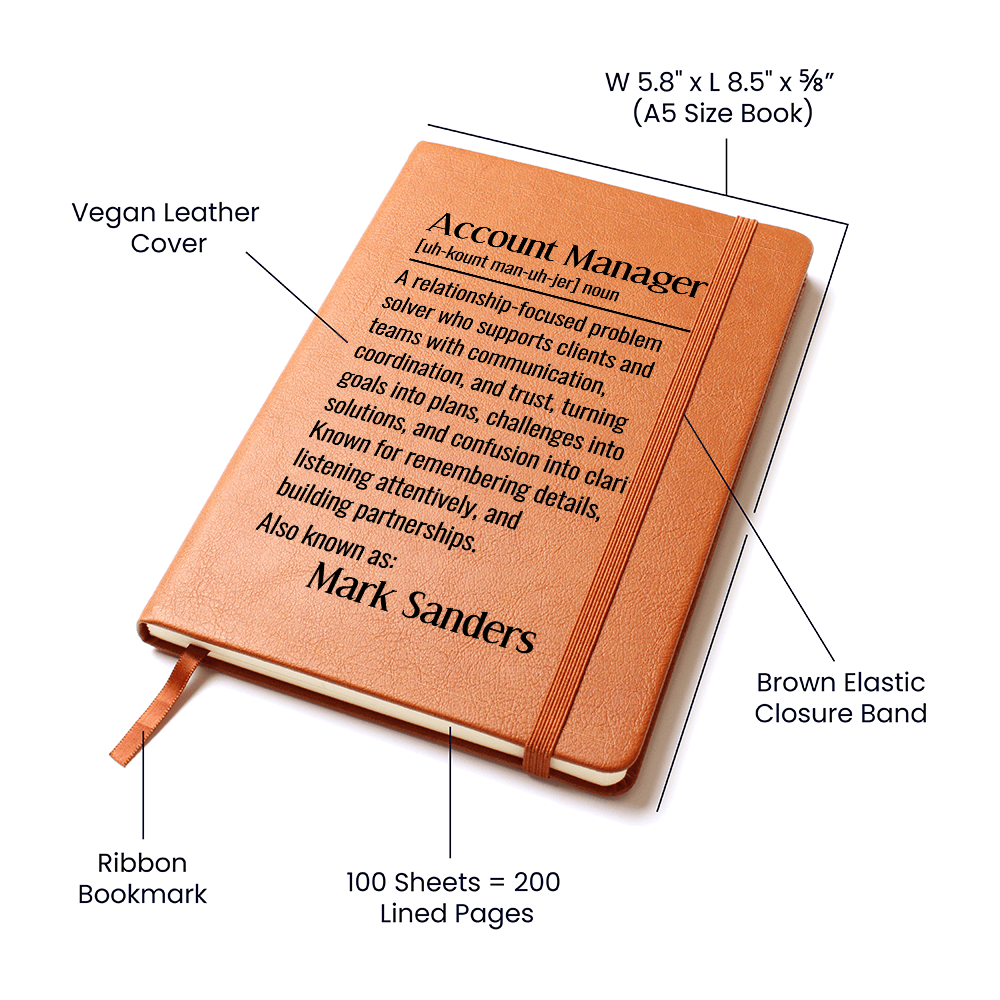 Customized Account Manager Journal With Name