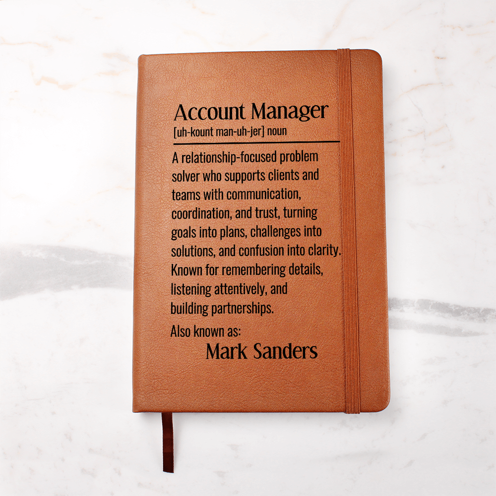 Customized Account Manager Journal With Name