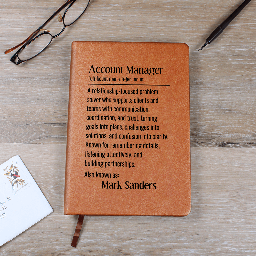 Customized Account Manager Journal With Name
