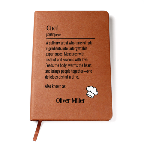 Personalized Chef Journal Notebook Gift