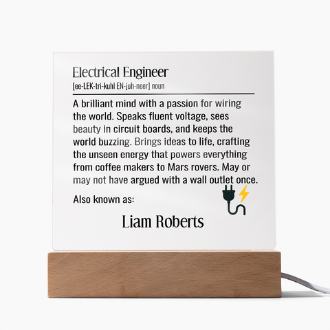 Personalized Electrical Engineer Plaque