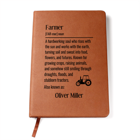 Personalized Farmer Journal Notebook Gift