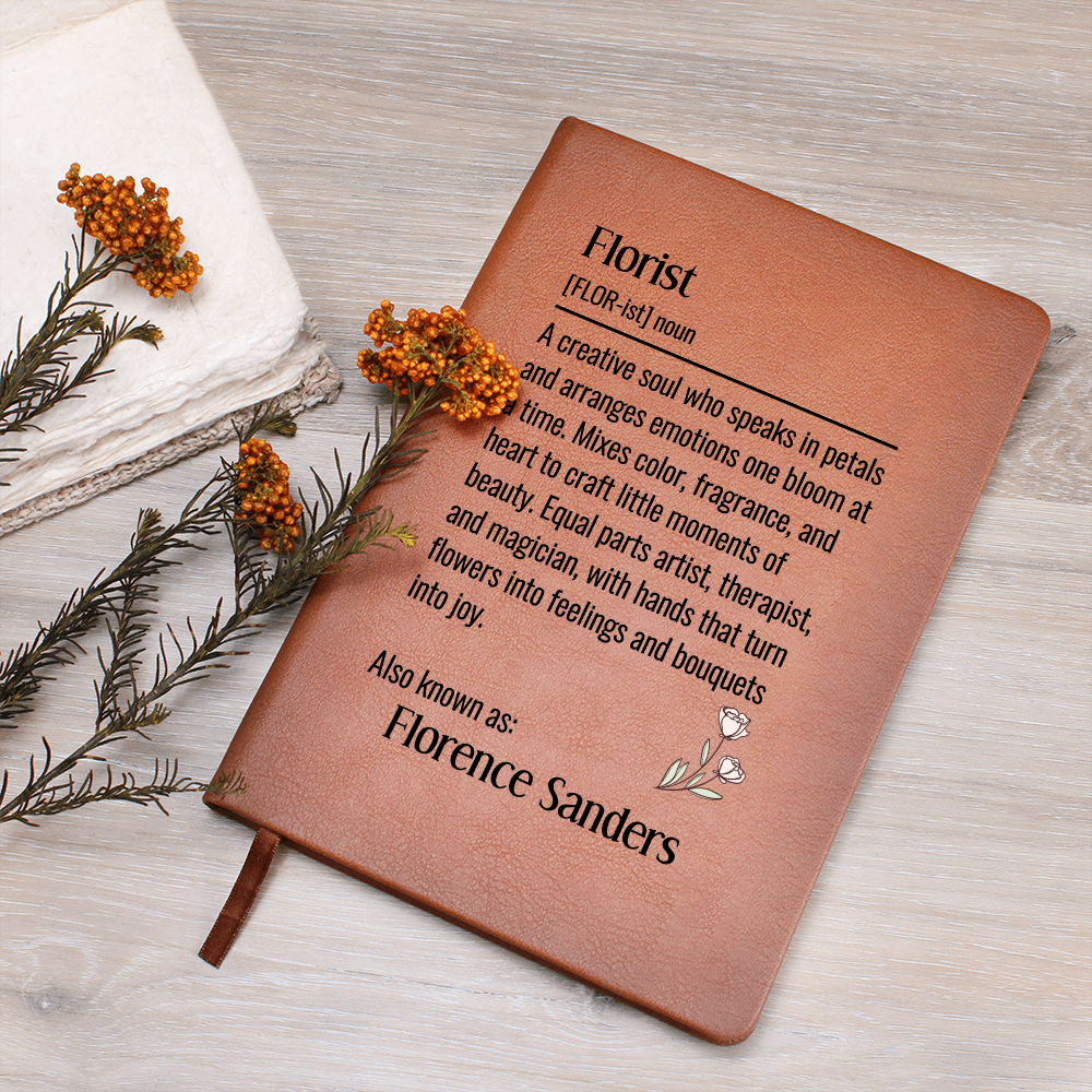Customized Florist Journal With Name