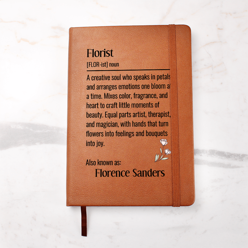 Customized Florist Journal With Name