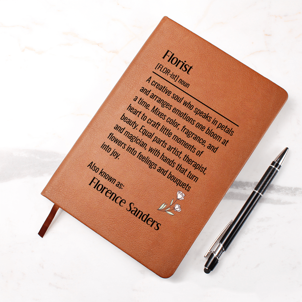 Customized Florist Journal With Name