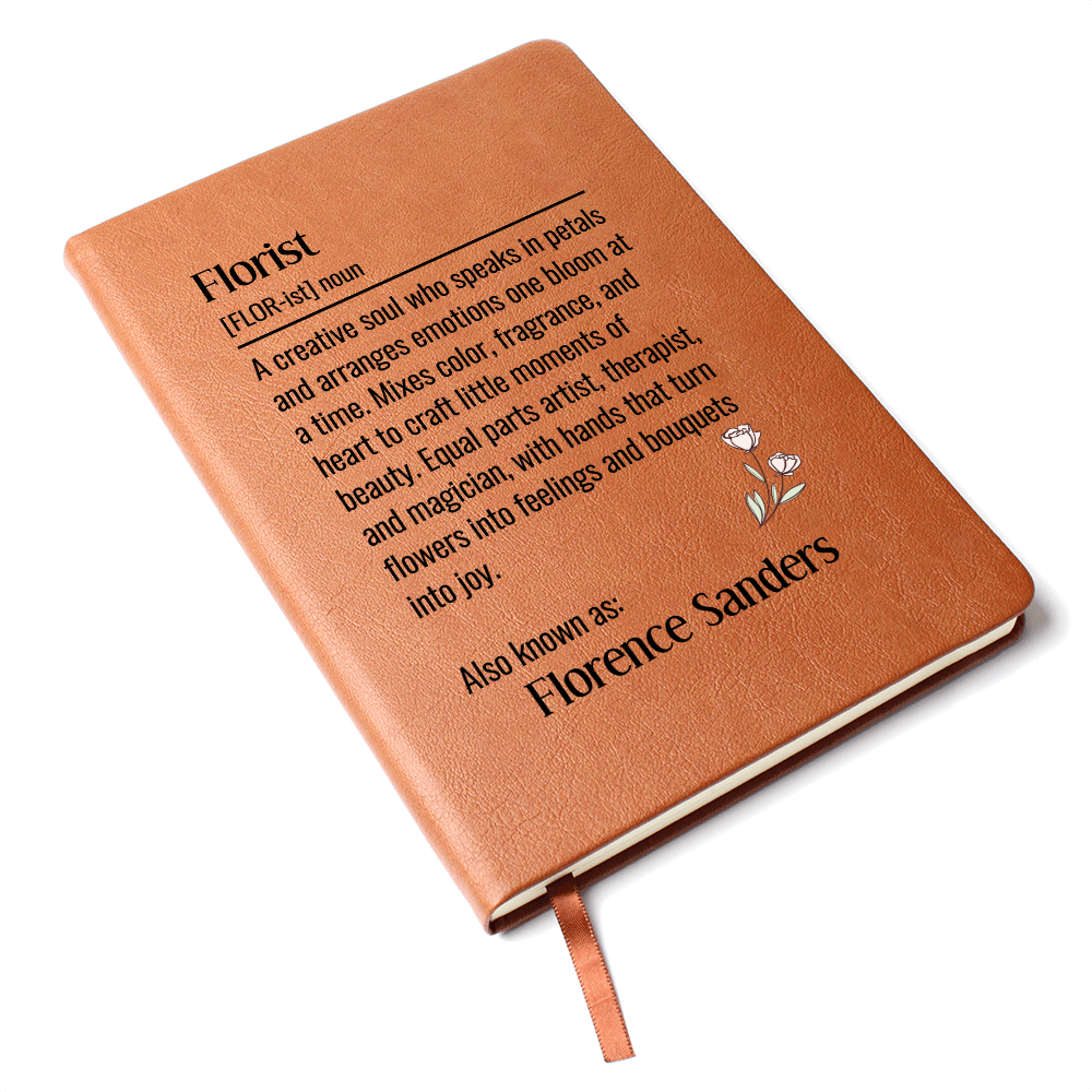 Customized Florist Journal With Name