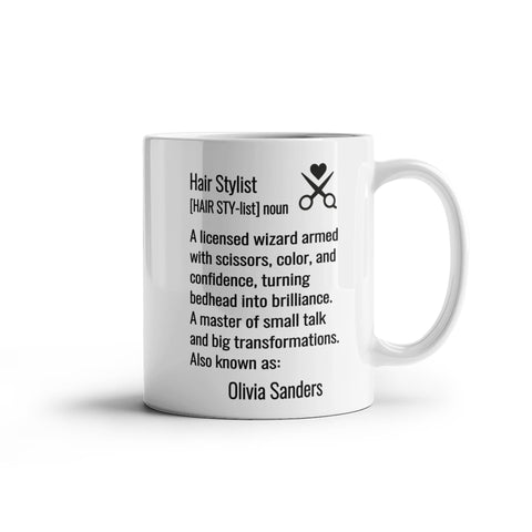 Personalized Hair Stylist Definition Mug Gift
