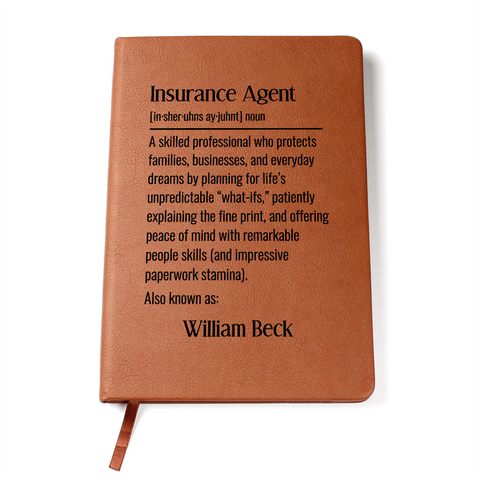 Customized Insurance Agent Journal With Name