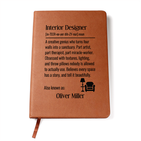 Personalized Interior Designer Journal Notebook Gift