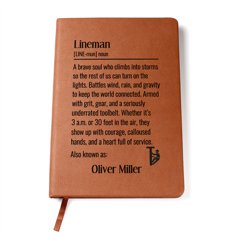 Personalized Lineman Journal Gift