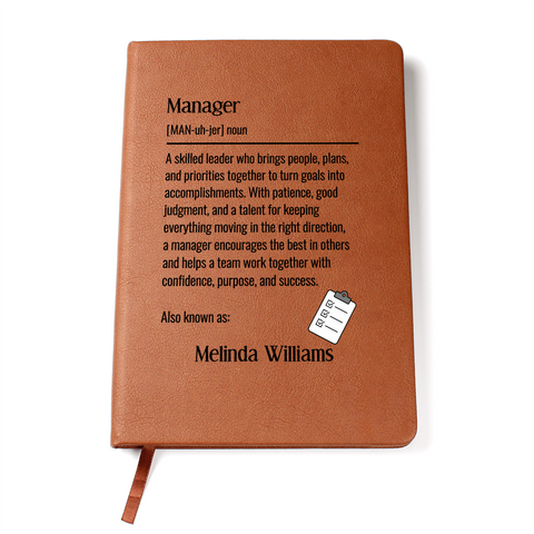 Personalized Journal Gift For A Manager