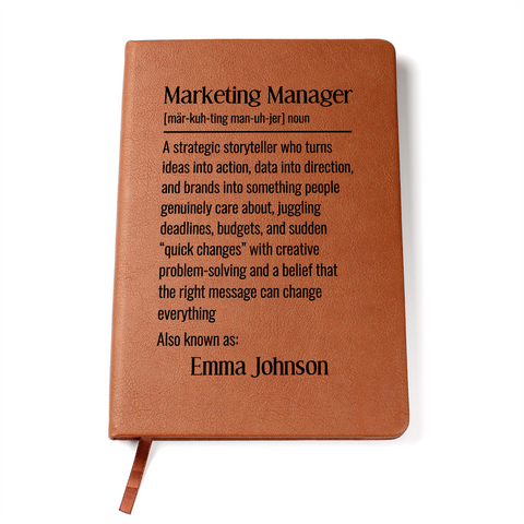 Customized Marketing Manager Journal With Name
