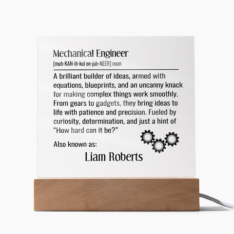 Personalized Mechanical Engineer Gift
