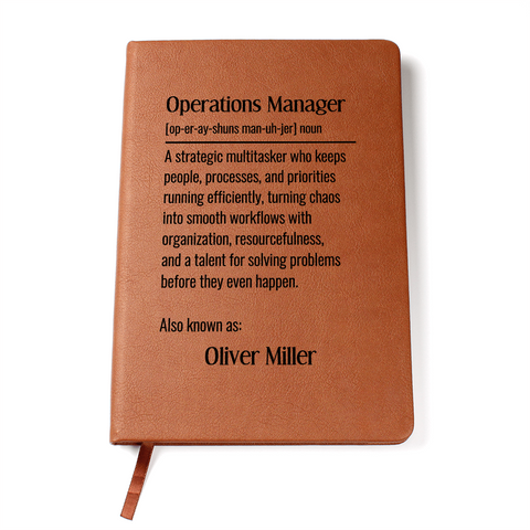 Customized Operations Manager Journal With Name