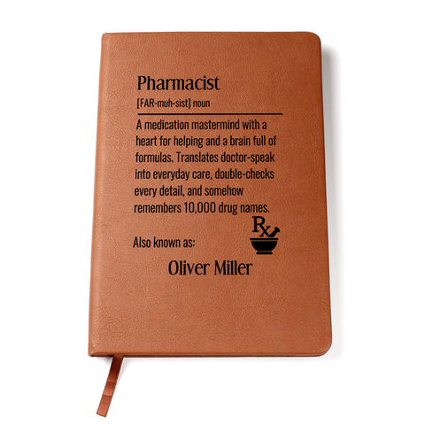 Personalized Pharmacist Journal Notebook Gift