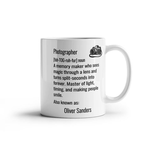 Personalized Photographer Definition Mug Gift