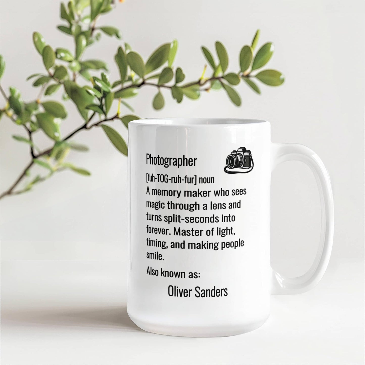 Personalized Photographer Definition Mug Gift