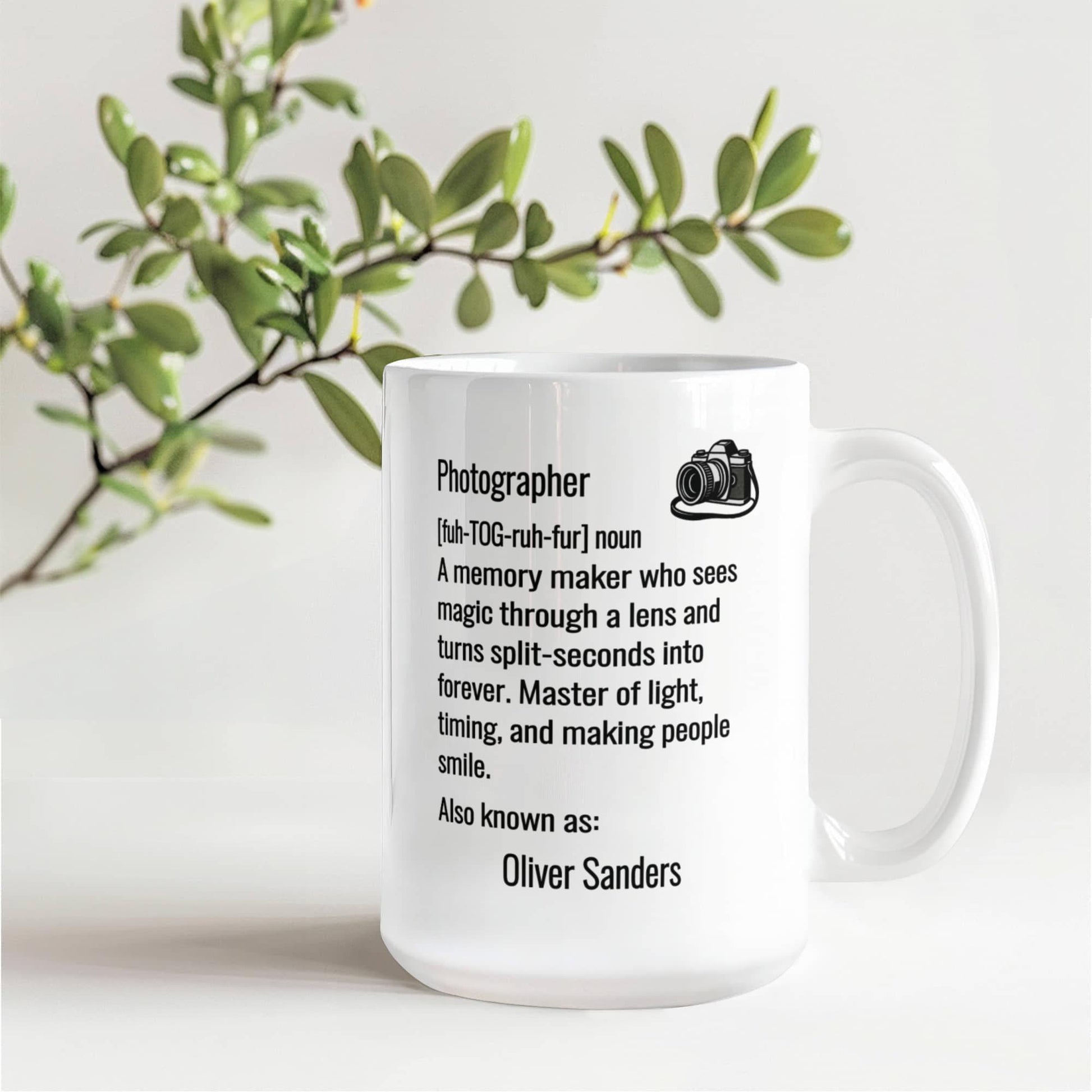 Personalized Photographer Definition Mug Gift