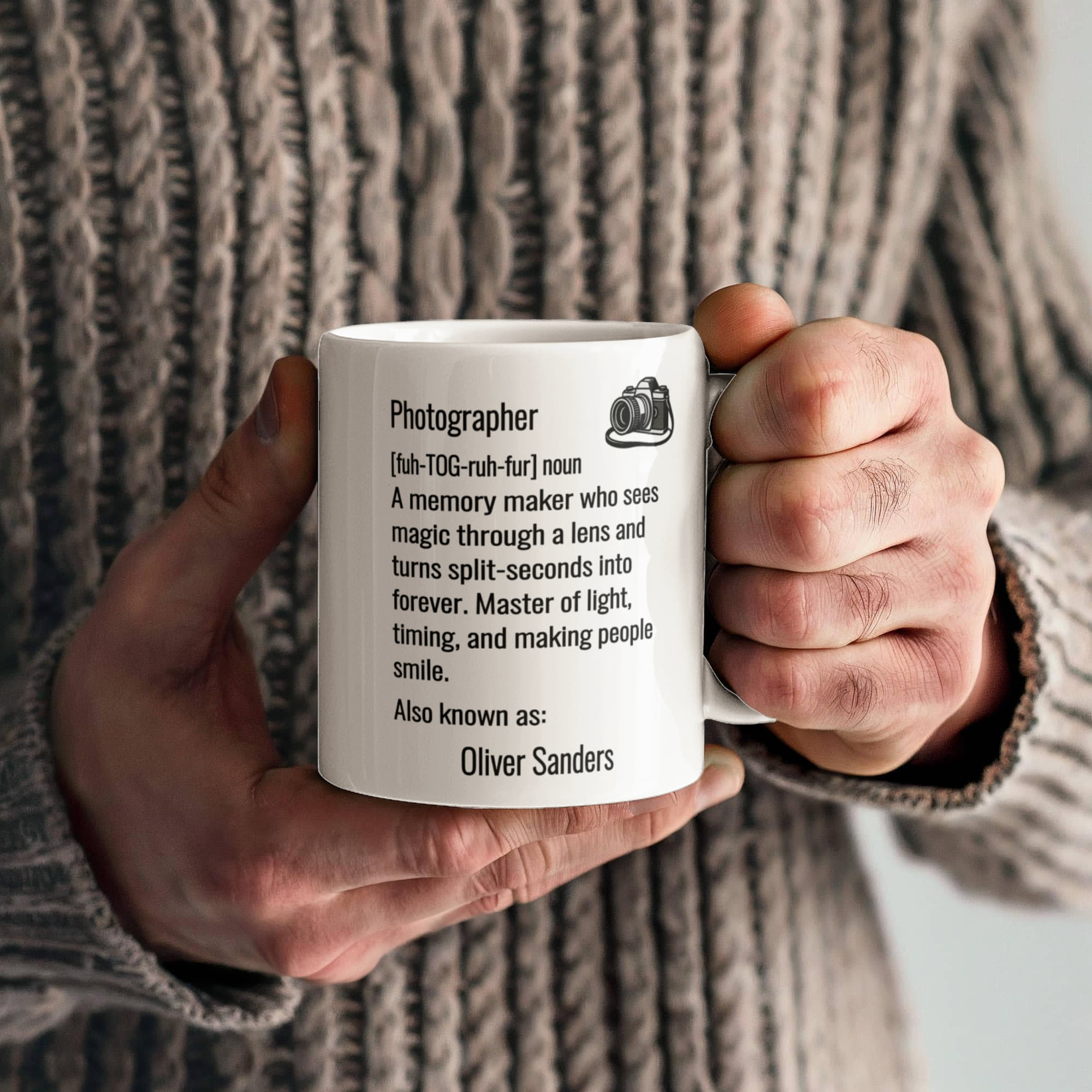 Personalized Photographer Definition Mug Gift