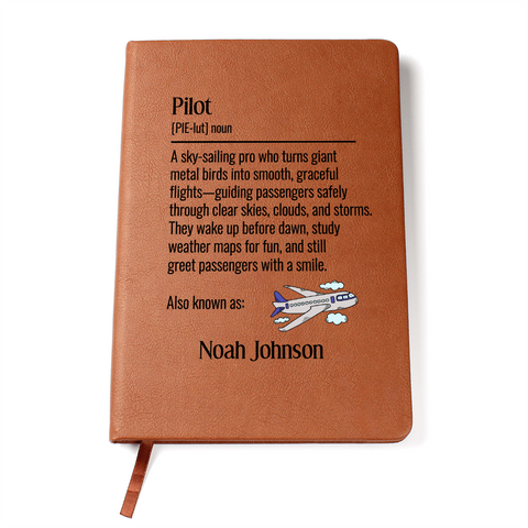 Personalized Pilot Journal Notebook Gift