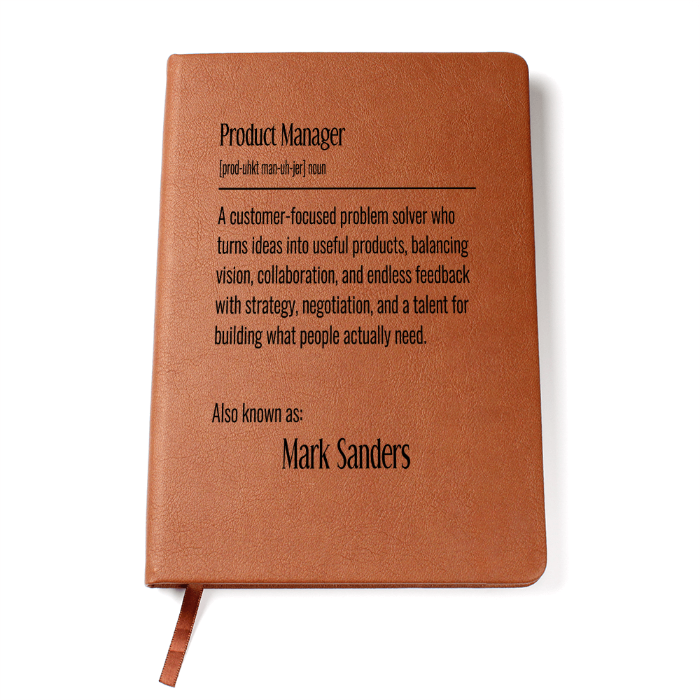 Customized Product Manager Journal With Name