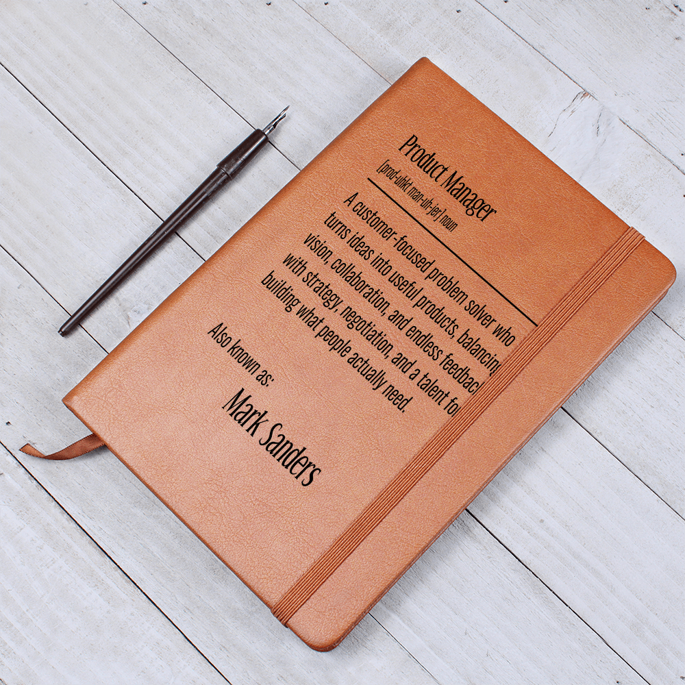 Customized Product Manager Journal With Name
