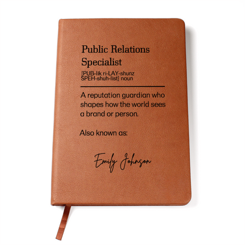 Personalized Public Relations Specialist Journal