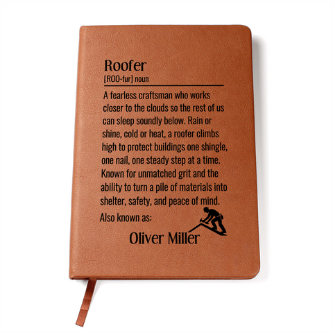 Personalized Roofer Journal Gift