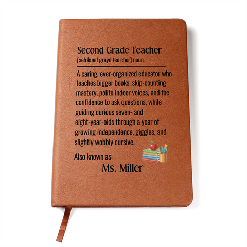 Personalized Second Grade Teacher Journal Gift
