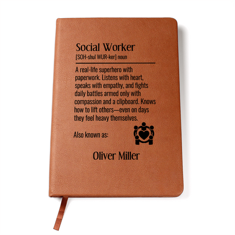 Personalized Social Worker Journal Notebook Gift