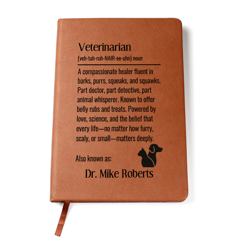 Personalized Veterinarian Notebook Gift