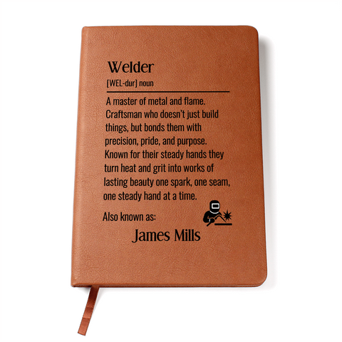 Personalized Welder Definition Gift Journal