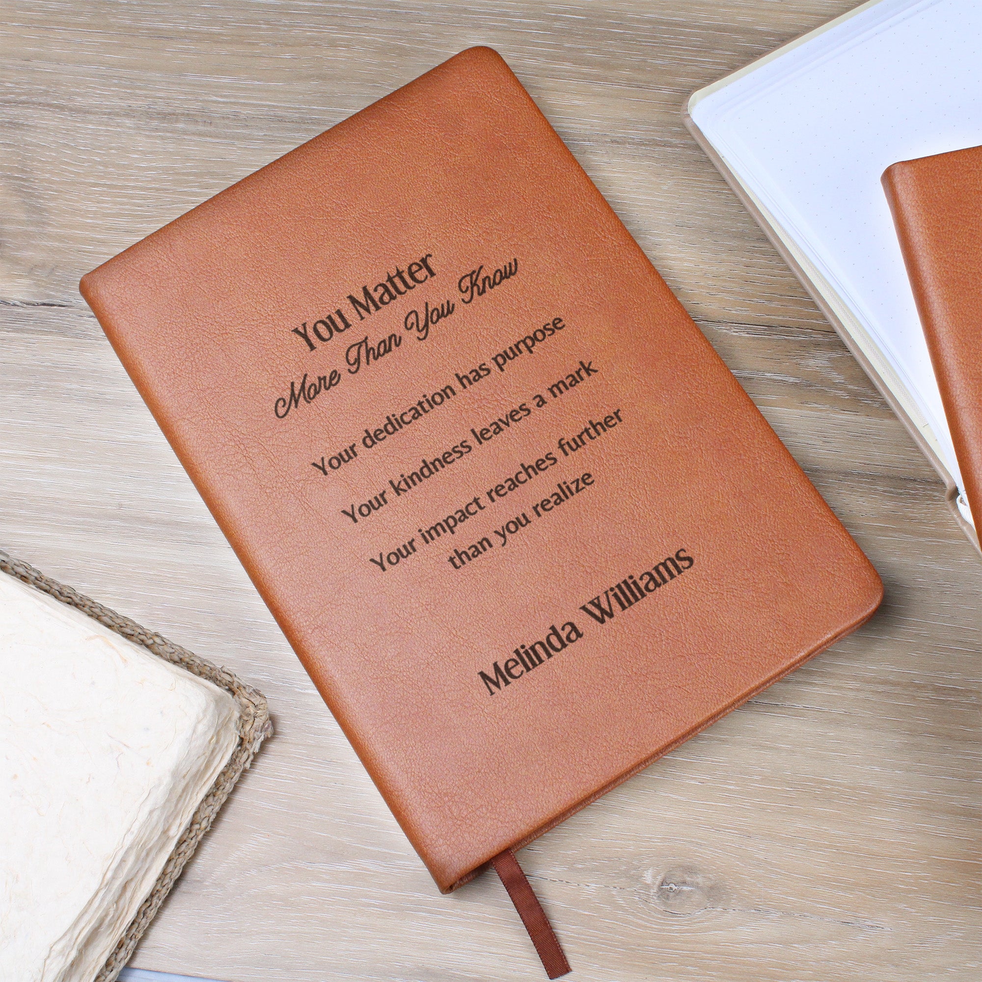 Personalized Engraved Appreciation Journal You Matter